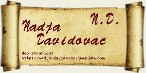Nadja Davidovac vizit kartica